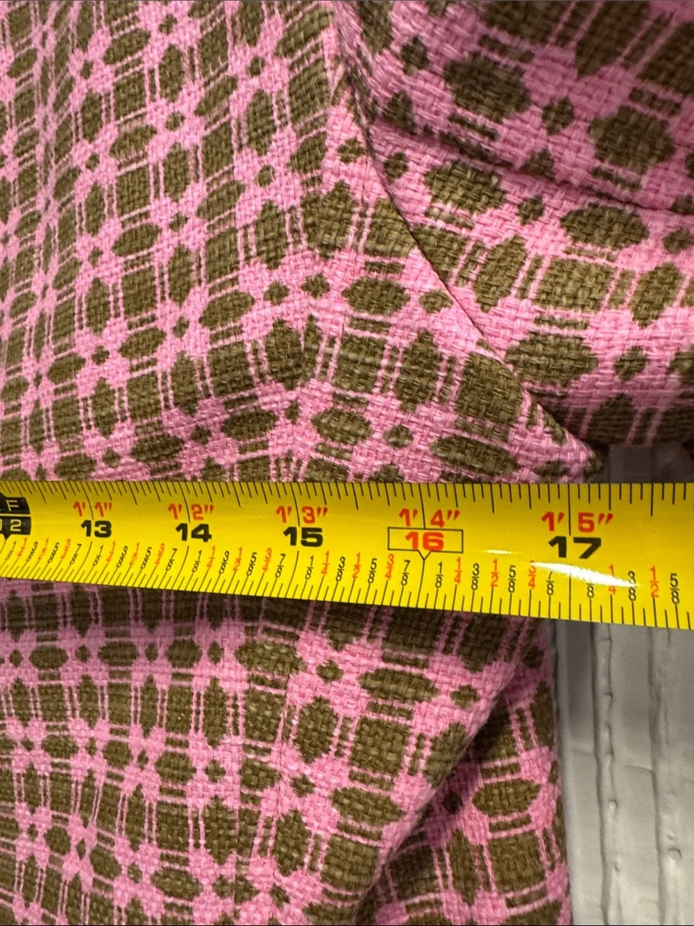 Express Pink and Brown Checked Blazer Jacket